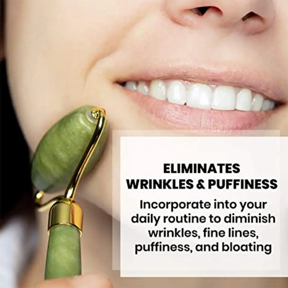 

Jade Roller Massage Tool Set Natural Stone Face Massager Massage Board Gua Sha Scraper Jade Roller And