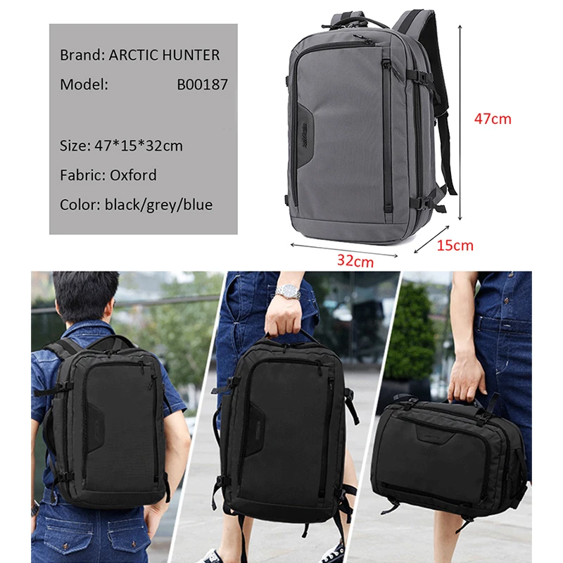 ARCTIC HUNTER новые мужские рюкзаки сумка USB зарядка Высокое качество большой емкости
