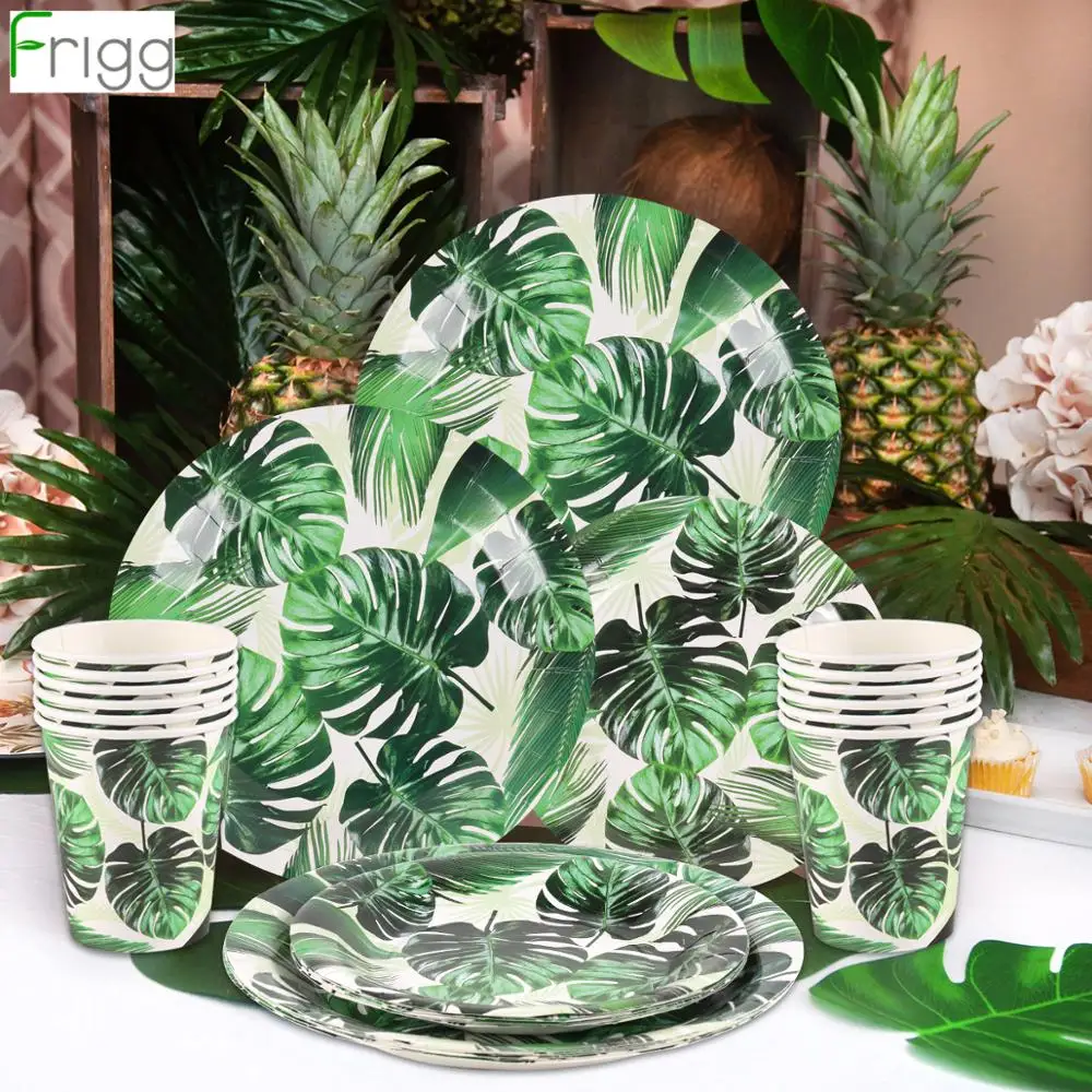 Гавайская одноразовая посуда Frigg декор для дня рождения в стиле джунглей