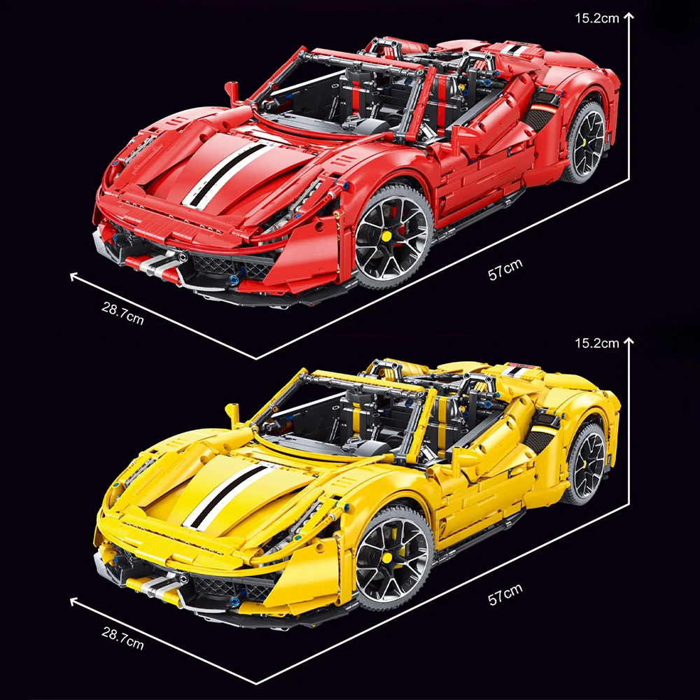 Креативный эксперт 1:8 Супер гоночный автомобиль 488 RSR статическая версия Moc кирпич