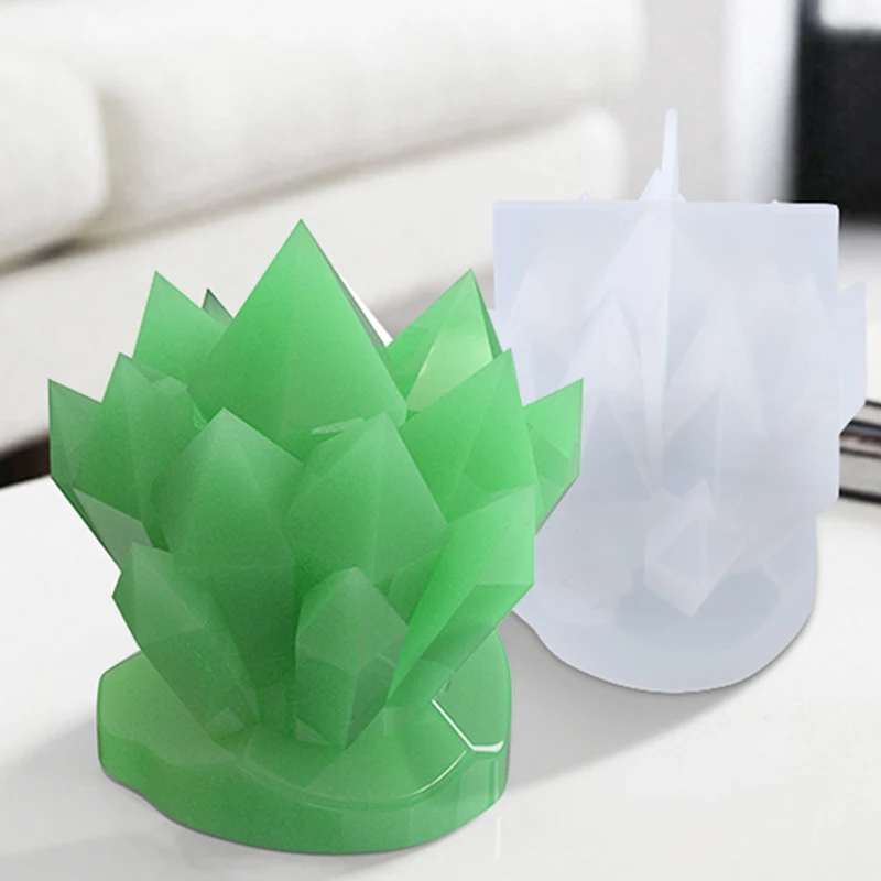 

1Pc Crystal Cluster Silicone Mold DIY Quartz Stone Candle Craft Jewelry Casting Epoxy Resin Mold Home Decoration Diy Gift