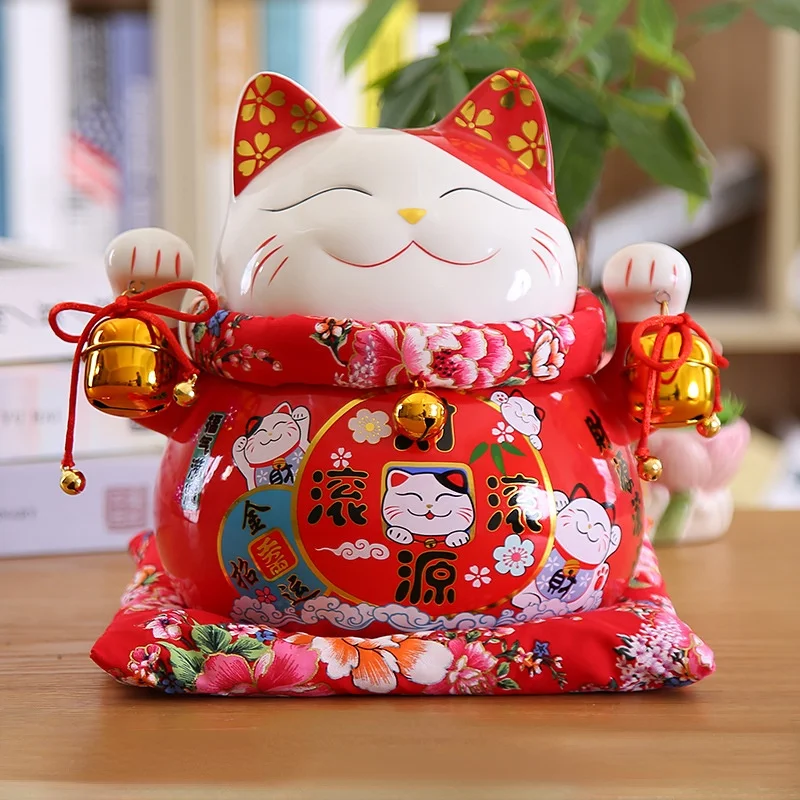 

Открывается кошка 7-дюймовый hi cat Zhaocai Декор для дома, с изображением кота shop кассовый орнамент керамические креативные подарки