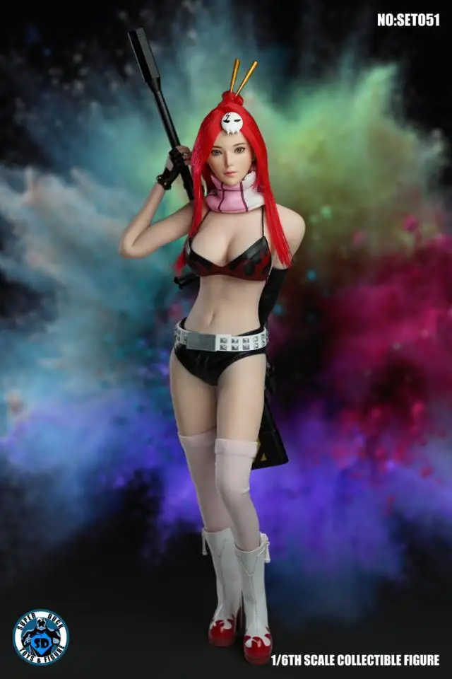 

SUPER DUCK SET051 TBLeague 1/6 Female Action figure Beautiful girl red hair sexy sniper SUPER DUCK SET051