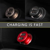 car mobile phone charger usb fast charge dual 2 1a smart current charging protection universal cigarette lighter socket