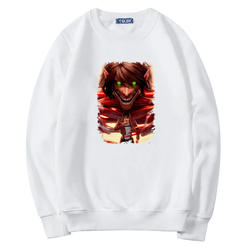 

Горячая Распродажа стильная аниме одежда атака на Титанов повседневная мужская толстовка Эрена йера Модные свободные топы с длинным рукав...