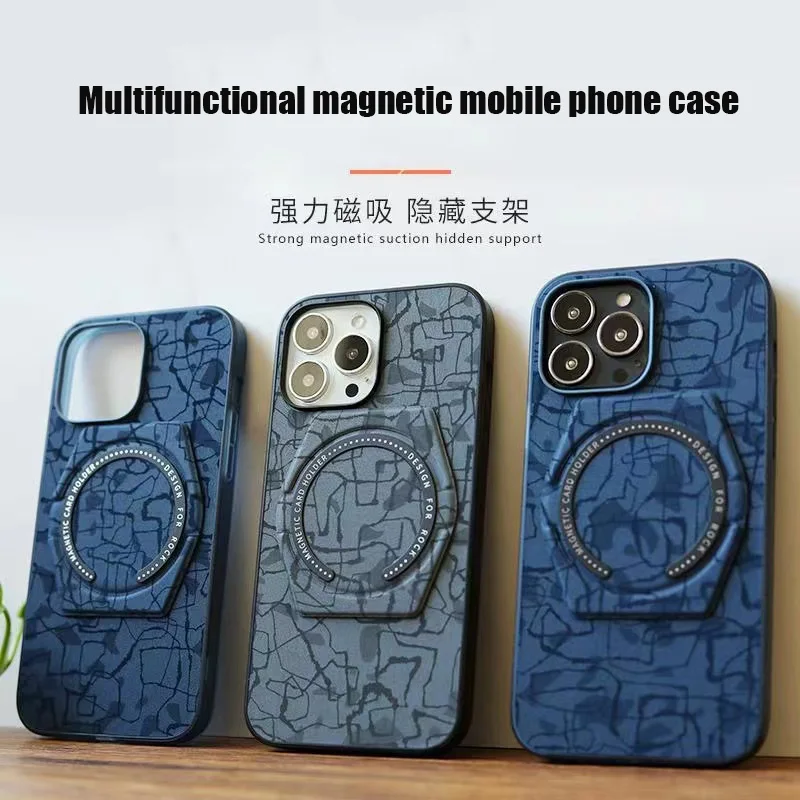 Многофункциональный магнитный чехол для iphone12/13 series беспроводная защитная