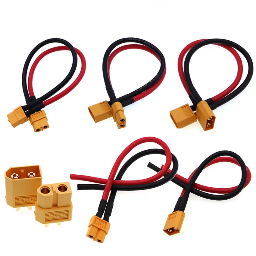 

1PCS XT60 Male to Female Plug Extension Cable Lead Silicone Wire 14AWG 12AWG