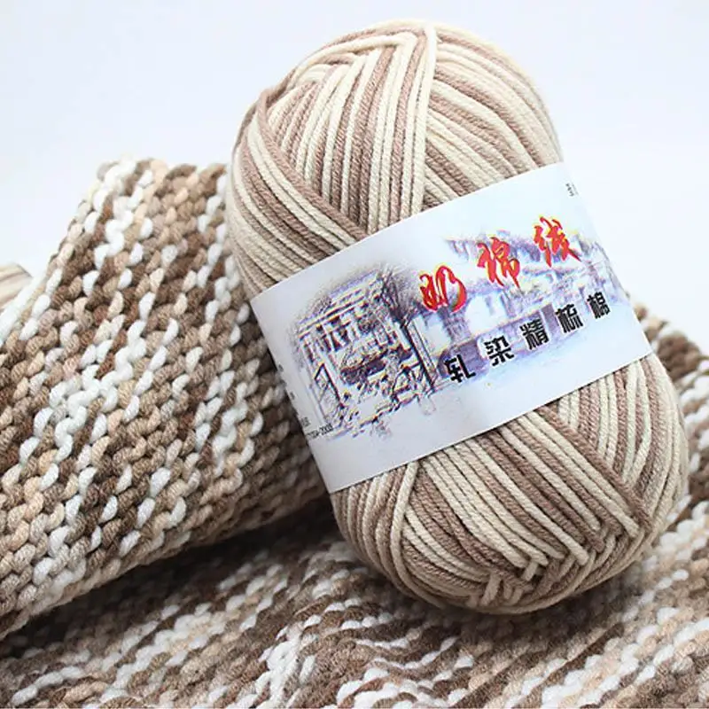 50 г/мяч камвольная #5 секция окрашивание среднего толстого молочного хлопка