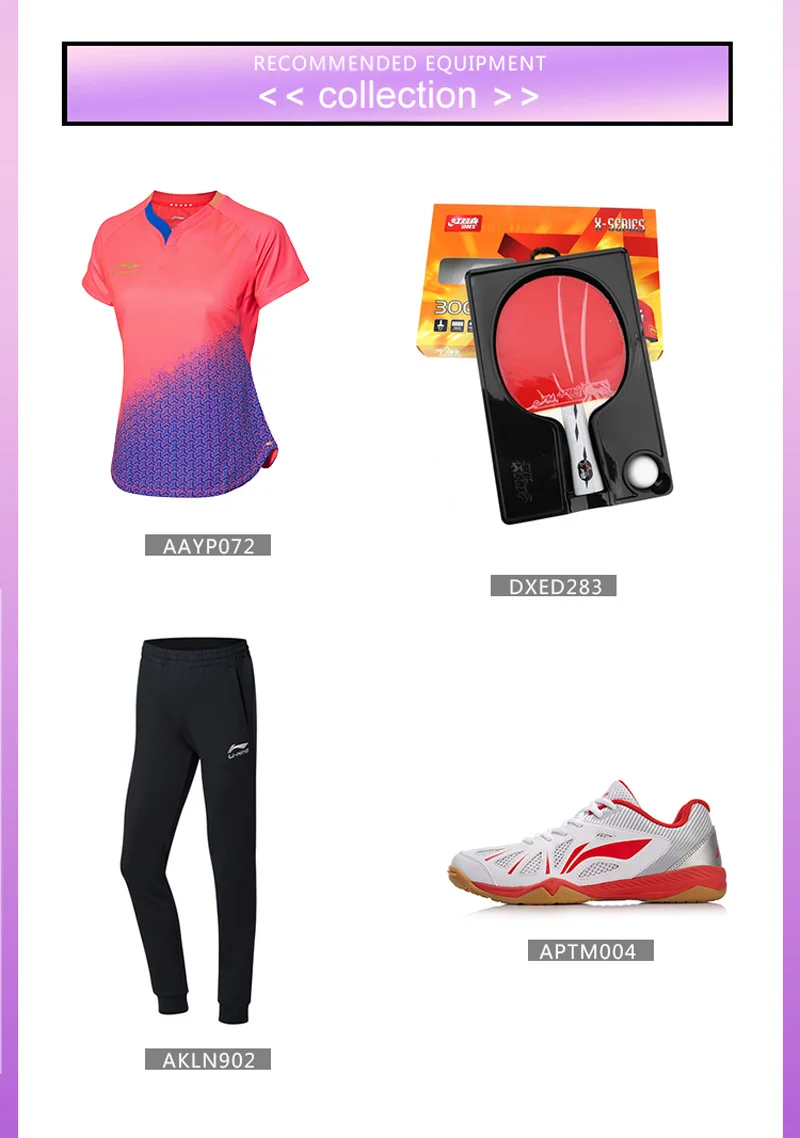 Li-Ning, женский костюм для соревнований по настольному теннису, футболка для сборной, сухая, дышащая подкладка, Спортивная футболка AAYP072 WTS1503