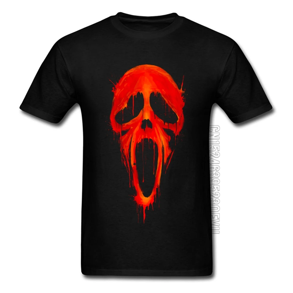 Классные футболки мужские кровавый крик Череп топы и повседневная футболка