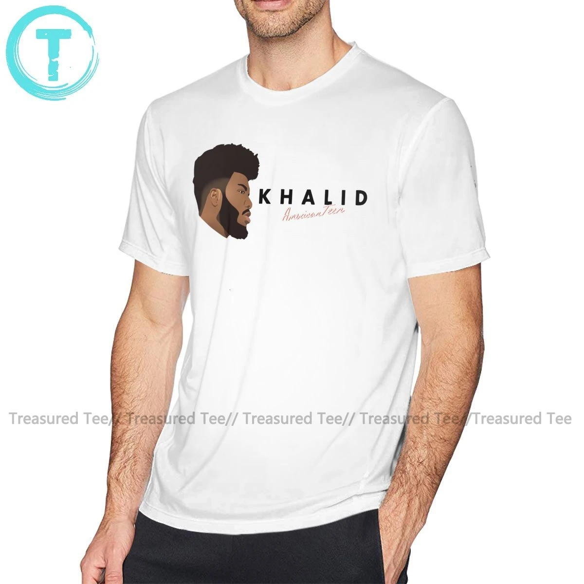 Халид футболка Американская девочка с принтом хлопковая Футболка Модные мужские