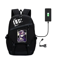 darling in the franxx backpack zero two anime print cosplay black cute unisex usb charging laptop shoulder travelbags schoolbag