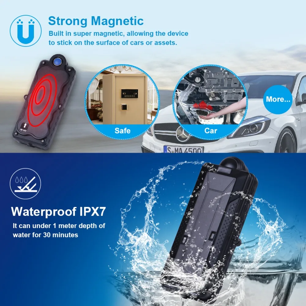 GPS трекер TK10C Супер магнитный Встроенный 4G автоматический GPS/GSM/Wi Fi позиционный