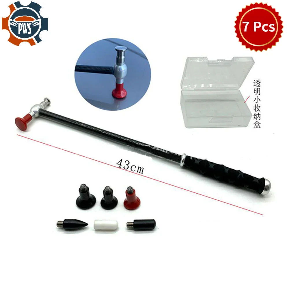 

New Car dent repair Tools Percussion Leveling hammer Carbon Fiber Replacement Multi-head Hammer Car Dent Repair Accessories