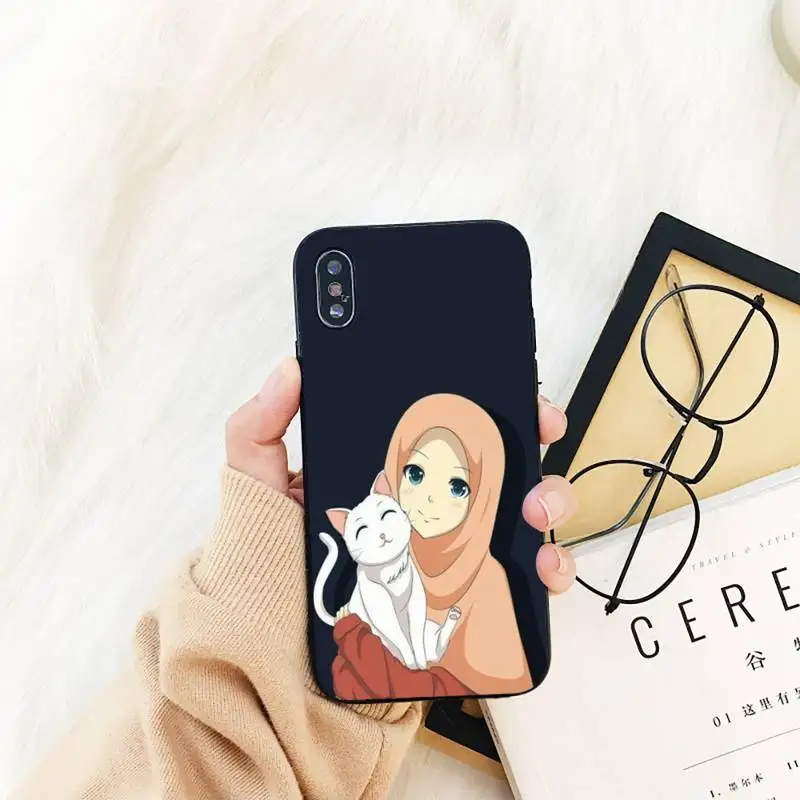 

YNDFCNB Hijab Face Muslim Islamic Gril Phone Case For iPhone 11 8 7 6 6S Plus X XS MAX 5 5S se 2020 11 12pro max iphone xr case