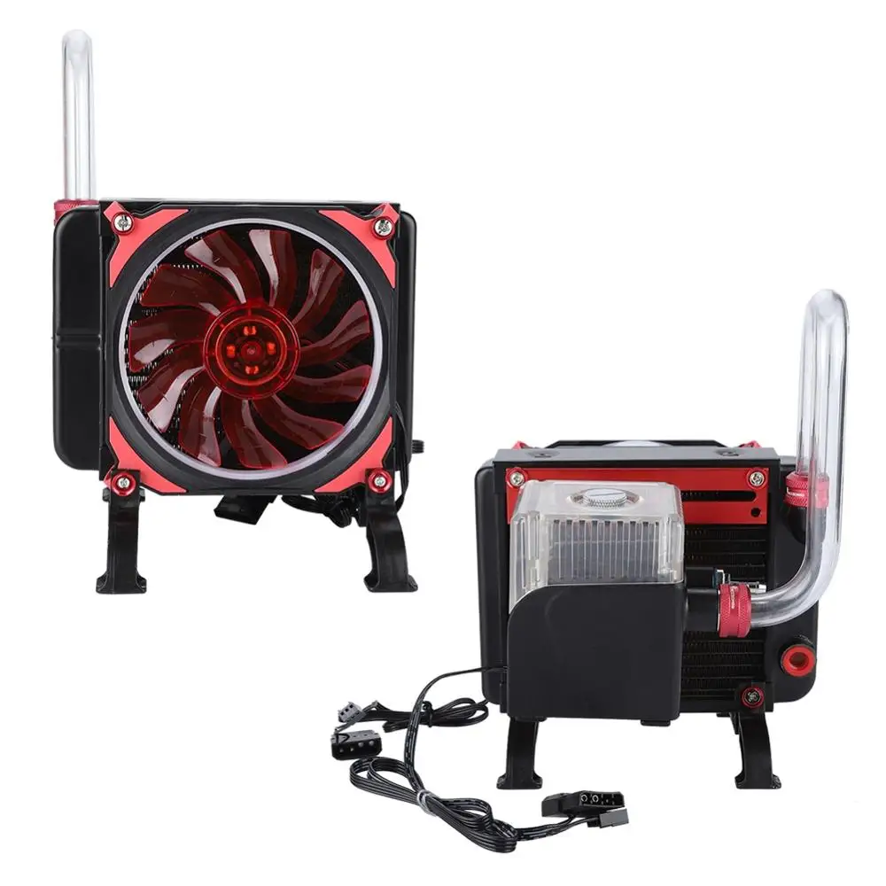 DIY PC Water Cooling Kit Liquid Computer Water-cooled Suit 120*120*25mm Fan Integrated Pump G1/4 Thread Row | Компьютеры и офис