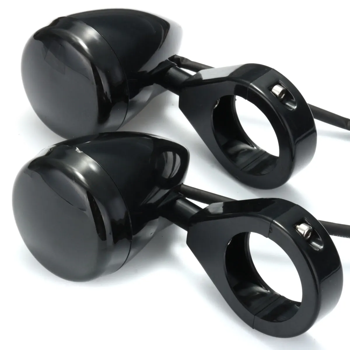 

4pcs Motorcycle LED Turn Signal Light Indicator Lamp Front Rear 41mm Fork Clamp For Harley Davidson Cafe Racer For