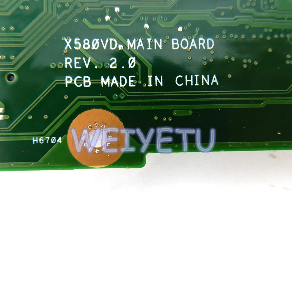 X580VD i7-7700 процессор GTX1050 материнская плата для ASUS X580 X580V Материнская ноутбука REV 2 0
