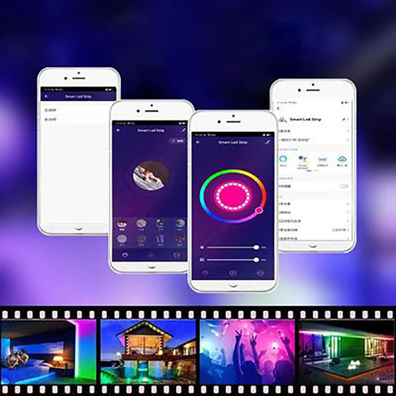 DC5-24V Tuya WiFi Smart LED Controller RGB Led Contoller 12V 4 Pin For Strip Light Life Alexa Google Home | Освещение