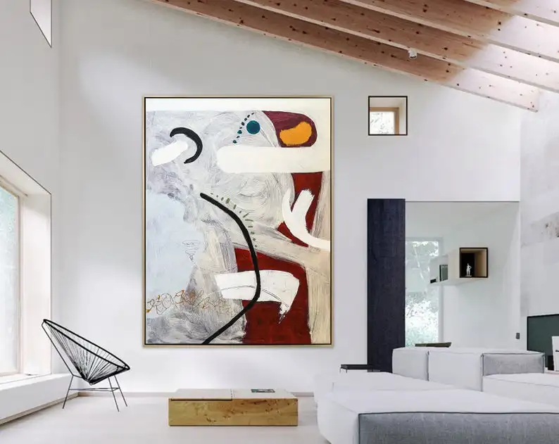 Абстрактная живопись Большой акриловый холст настенное искусство экспресс