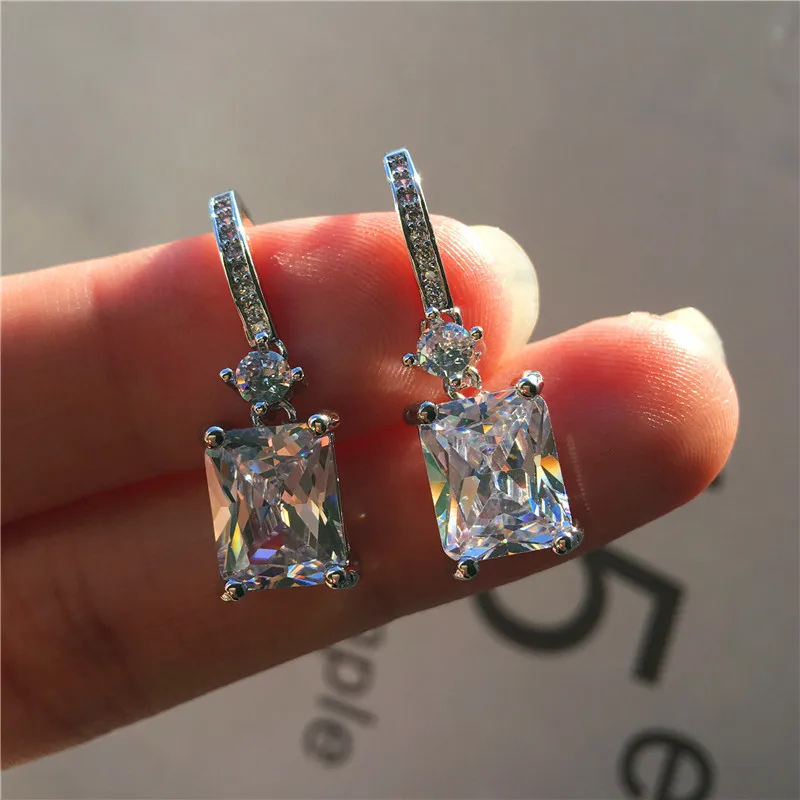 

Fashion Shiny Cubic Zircon Love Heart Earrings Good Quality Crystal Hoop Earrings For Women Girls Korean Jewelry 2021 New Trendy