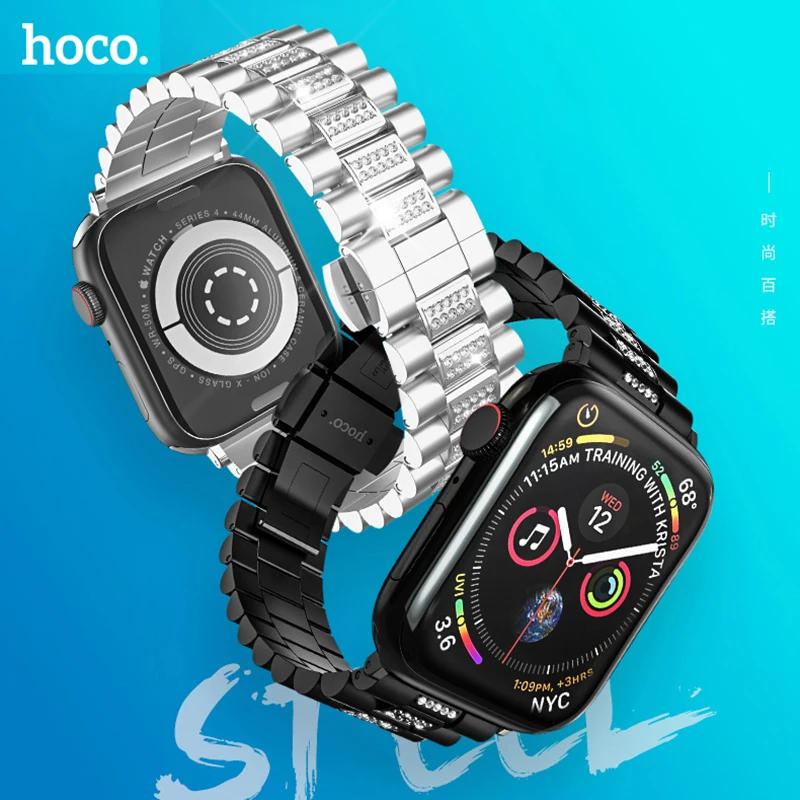 Браслет HOCO стальной ремешок для Apple Watch 4 band 44 мм 38 фотоадаптеры Pulseira Series 5 4|Ремешки