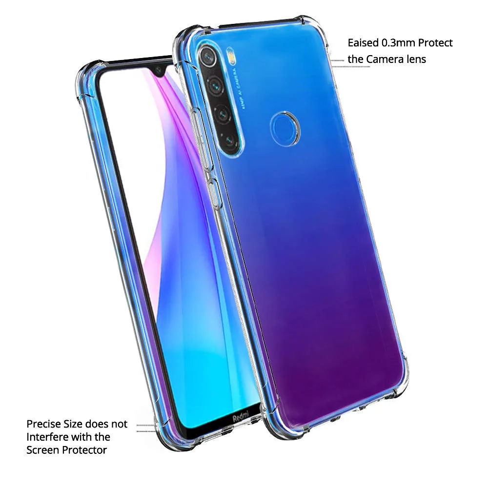 3-в-1 камера стекло защитное+Airbag case Redmi Note 8 T защитное стекло на Redmi Note 8Pro Xiaomi-Note8 Redmi 8T glass чехол редми нот 8т бампер чехол на редми 8 т ксиоми редми нот 8 про чехлы сяоми редми ноут 8 стекло