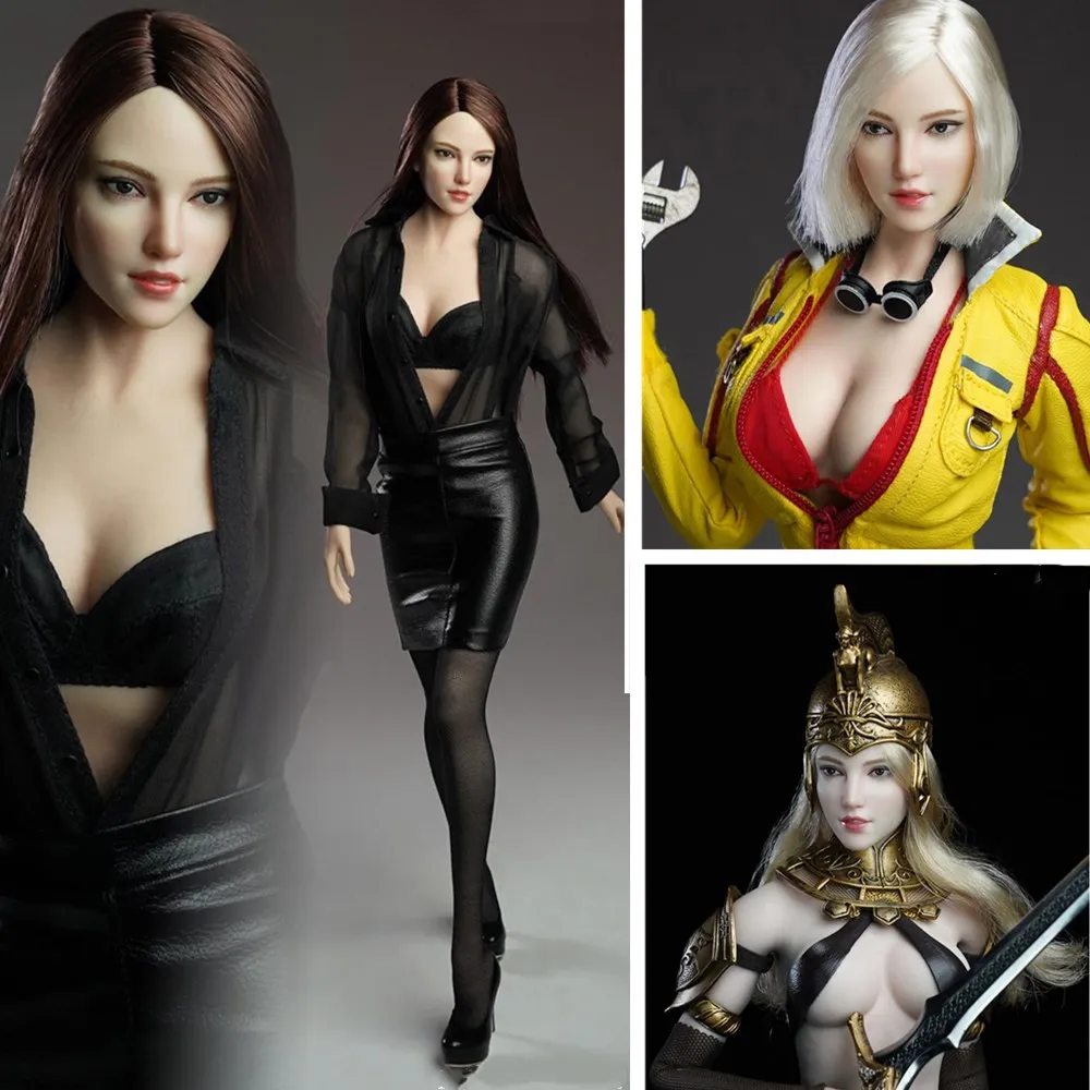 Супер утка 1/6 SDH018 красивая девочка женская голова Лепка белые короткие волосы