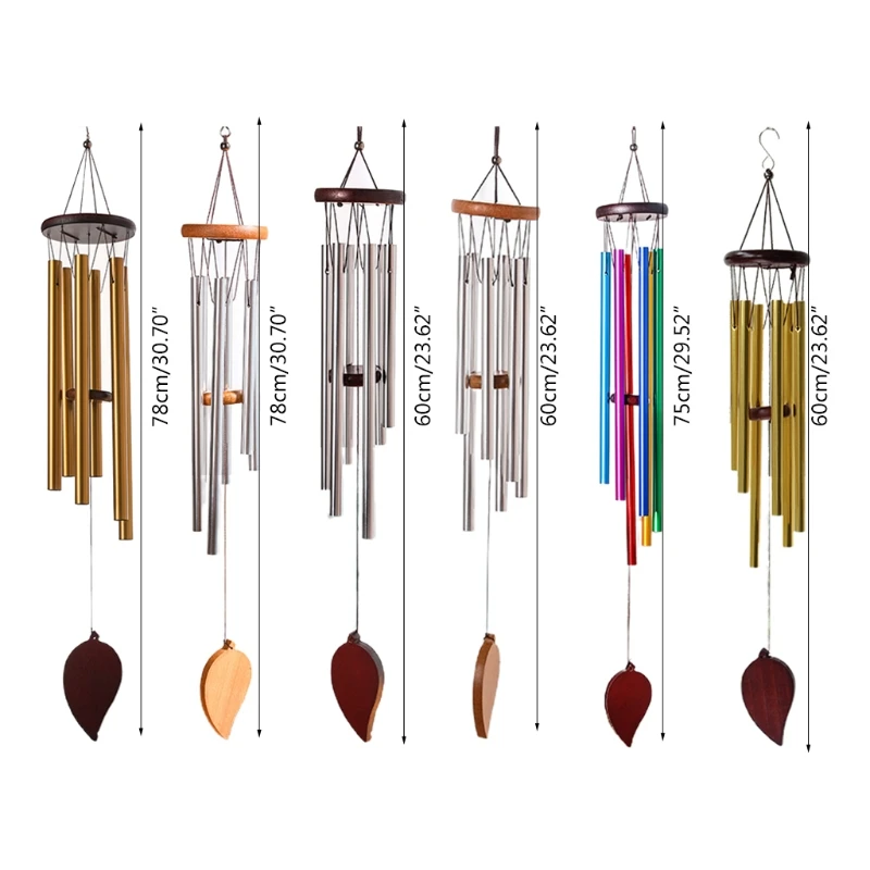 Кулон в форме листа сосны металлический Алюминий трубы ветер орнамент