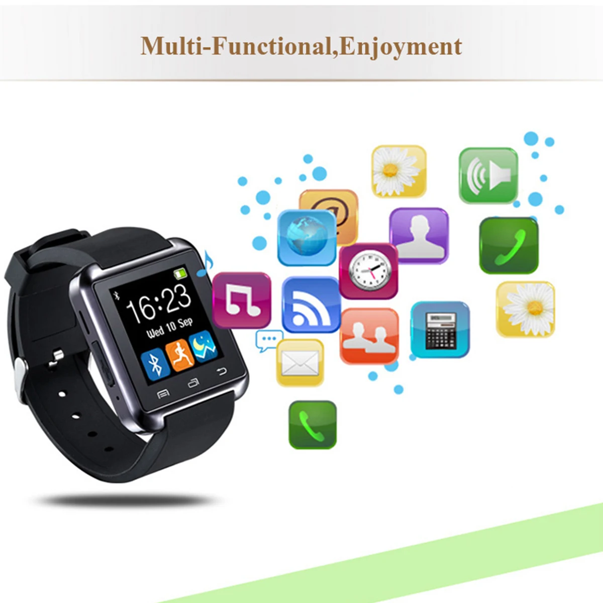 U8 Bluetooth Смарт часы с сенсорным экраном наручные для iPhone 7 IOS Samsung S8 Android телефон