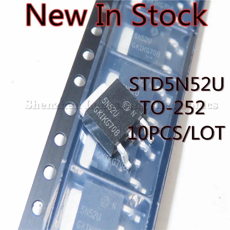 10 шт./лот D5N52U STD5N52U TO-252 FET 525V 4.4A New в наличии 10 шт./лот D5N52U STD5N52U TO-252 FET 525V 4.4A New в наличии