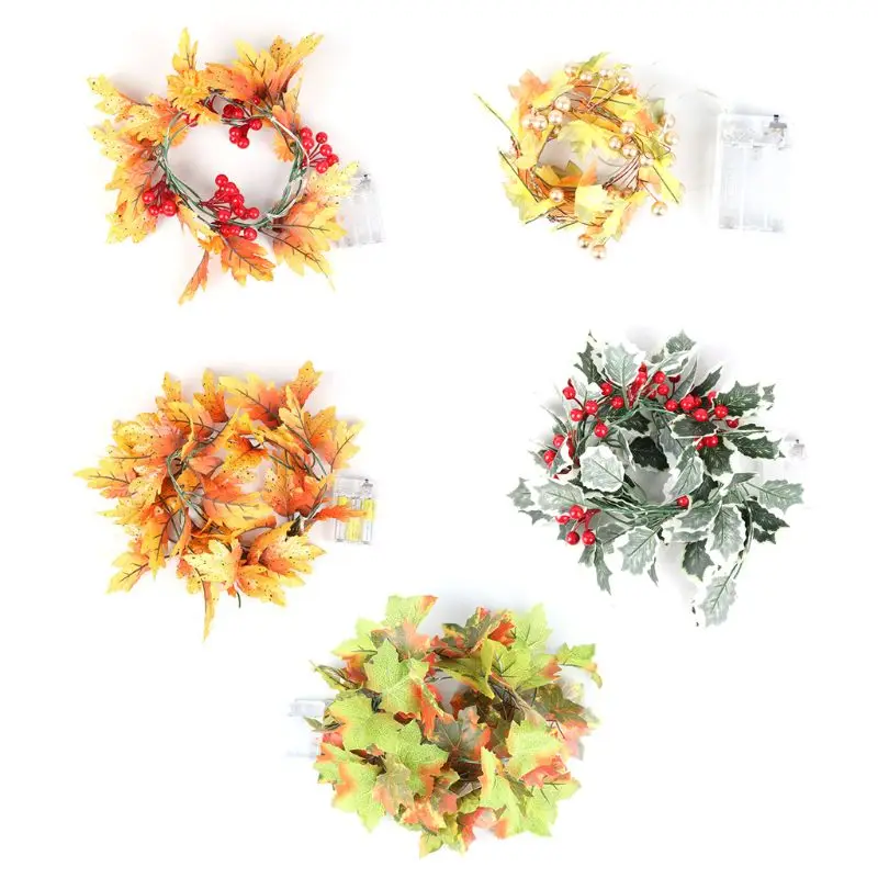 

Simulation Maple Leaf 20 LED String Light Thanksgiving Decoration Lamps Halloween Night Party Decor Electric Ornaments