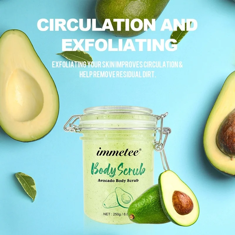 

Avocado Body Scrub Whole Body Cleansing Massage Cleans Dead Skin Cuticles Nourishes The Skin Men and Women Skin Care