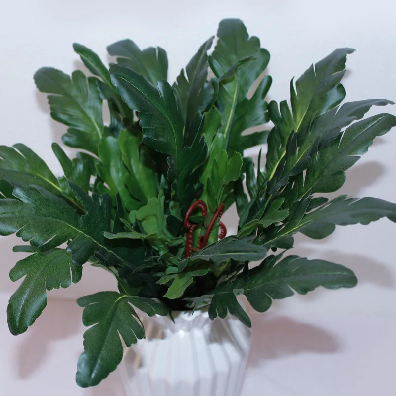 

Simulatio GreenPlants,1Bunch,40cmGreen The Bird's Nest Leaves,HomeDecoration,CreativeGarden Landscaping,Wedding Background Wall,