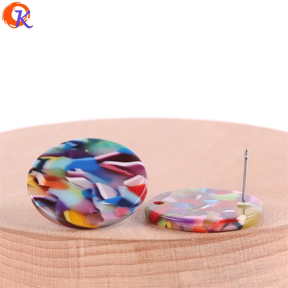 

Cordial Design 25mm 100Pcs Jewelry Accessories/Earring Stud/Round Shape/Acetic Acid/DIY Accessories/Hand Made/Earring Findings