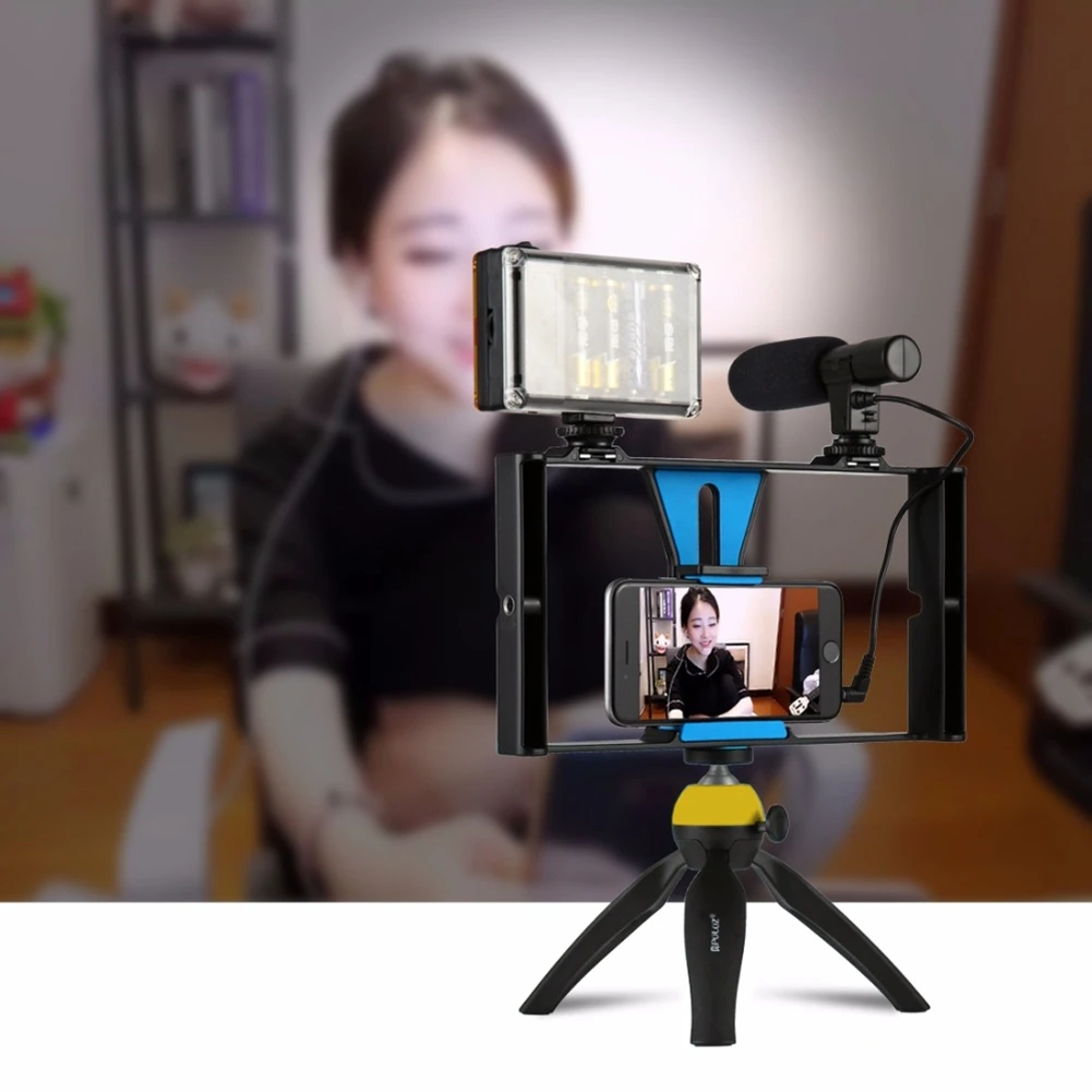 PULUZ смартфон Vlogging Rig набор профессиональный комплект светодиодный светильник