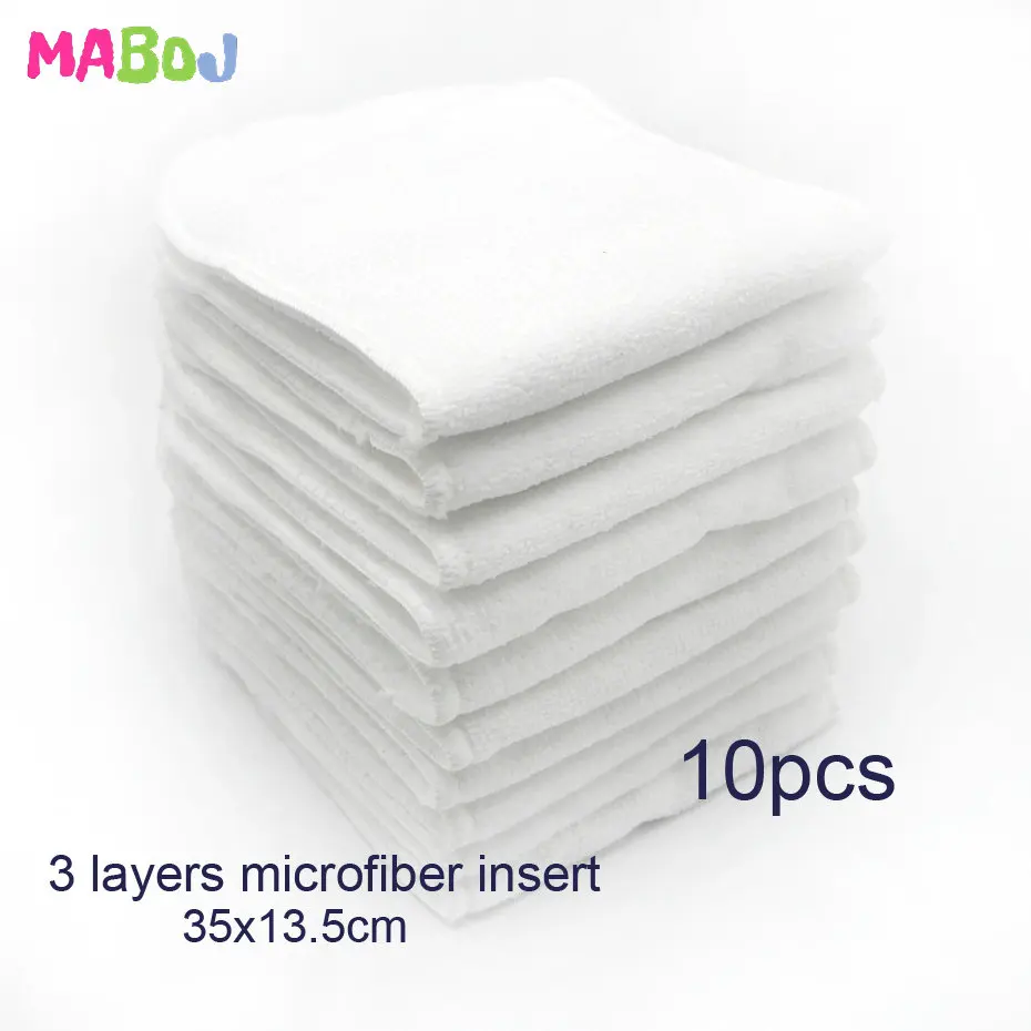 Подгузник из микрофибры Вставить партия 10 шт. моющийся многоразовый