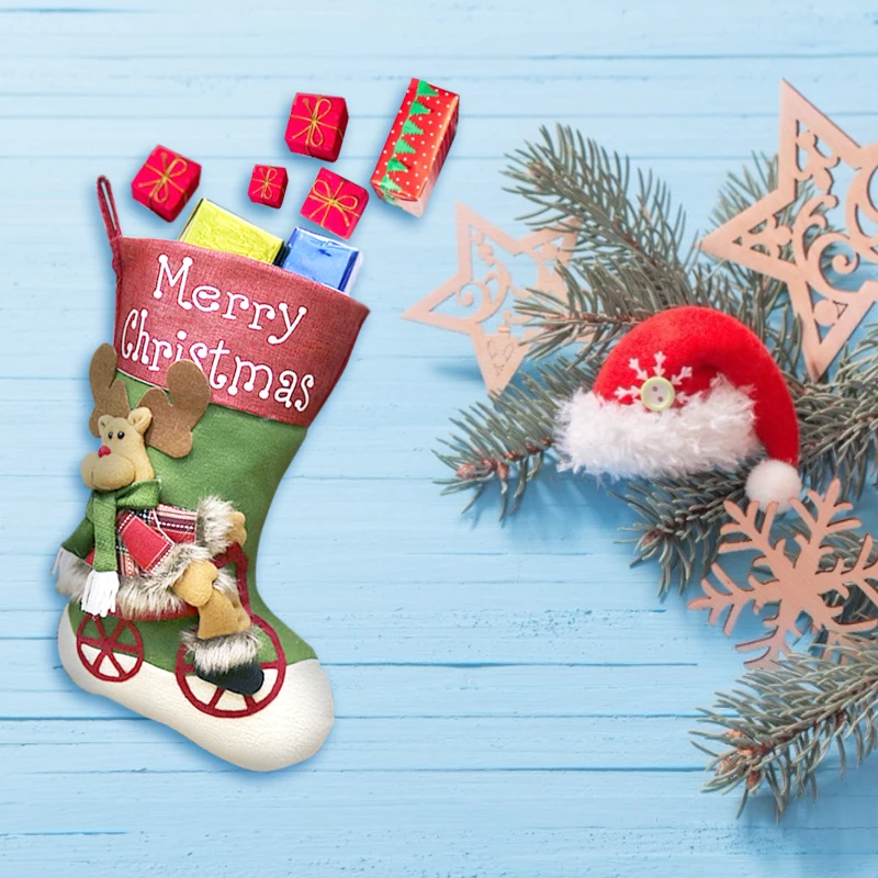 Рождественские украшения подвески рождественские носки для конфет и подарочных