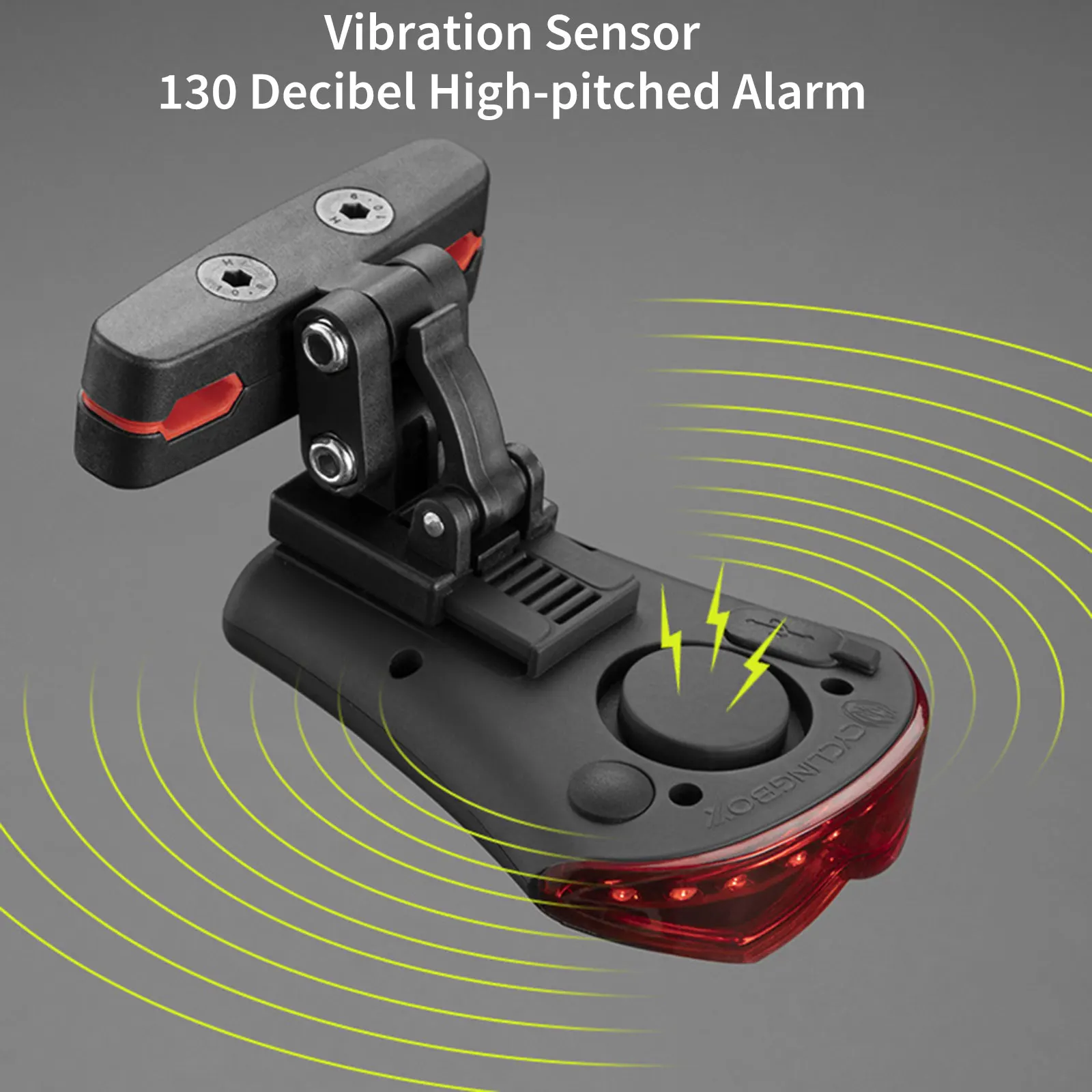 

Bike LED Tail Light with Wireless Remote Control Waterproof Smart Vibration Sensor Alarm Safety Warning Taillight