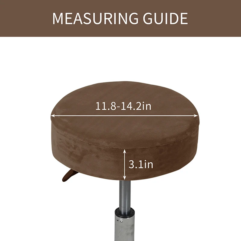 Круглая накидка на стул однотонный эластичный чехол для барного стула дома