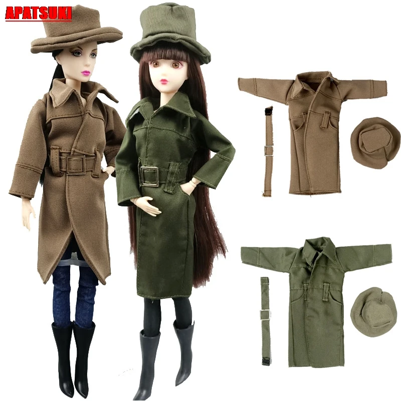 Розовое зимнее теплое длинное большое пальто куртка наряды Одежда для куклы