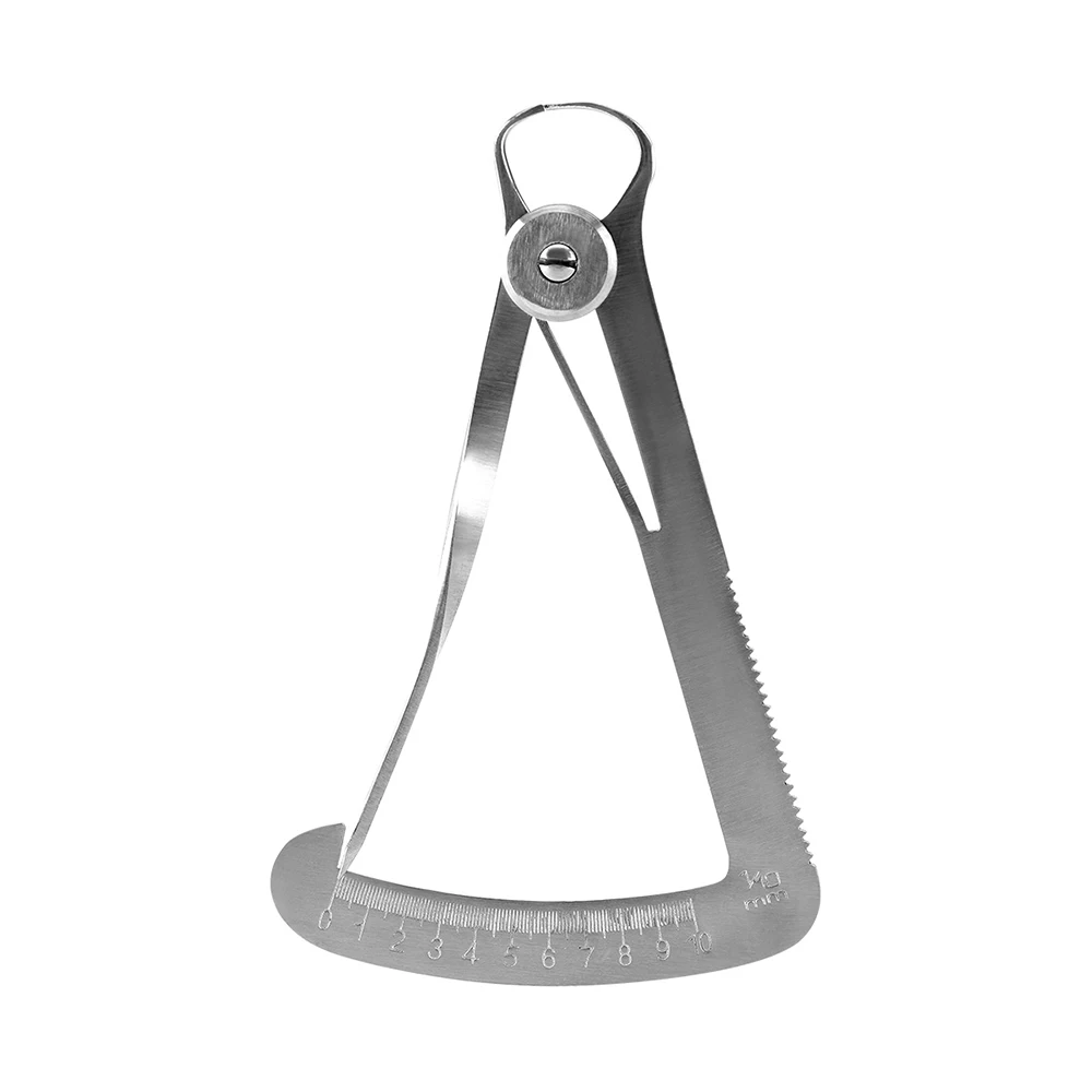 Металлическая линейка стоматологический треугольный Калибр из нержавеющей