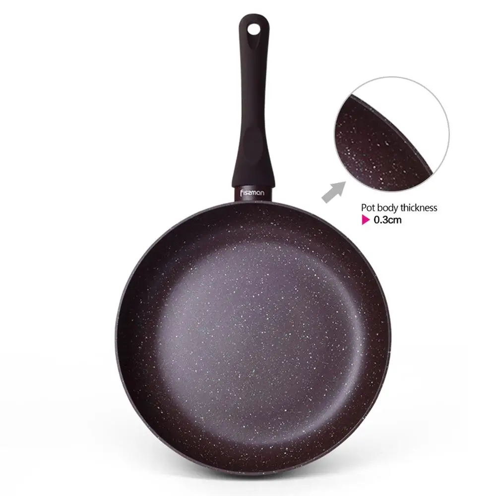 Фиссман 20 28 см сковорода с мхами камень антипригарное покрытие кованая