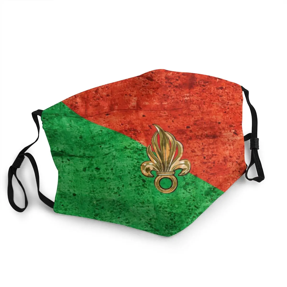 

French Outer Legion Flag Non-Disposable Face Mask Mask Men Women Anti Haze Protection Respirator Mouth Muffle