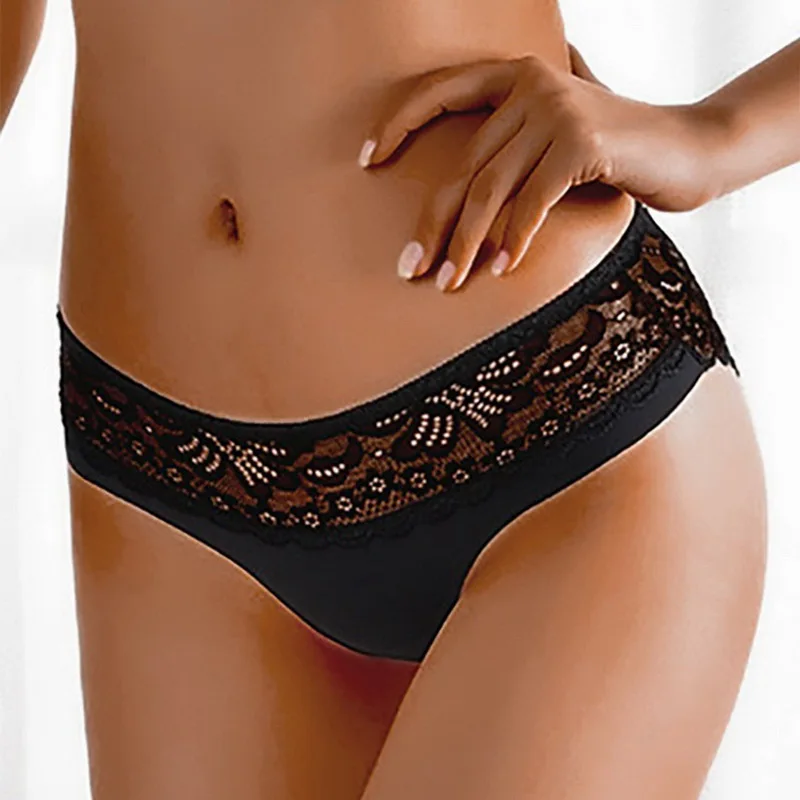 

Sexy Panties Lace Women Underwear Solid Low-Rise Female Lingerie Seamless Fashion Underpants M-XL Ladies Panties Slip Femme