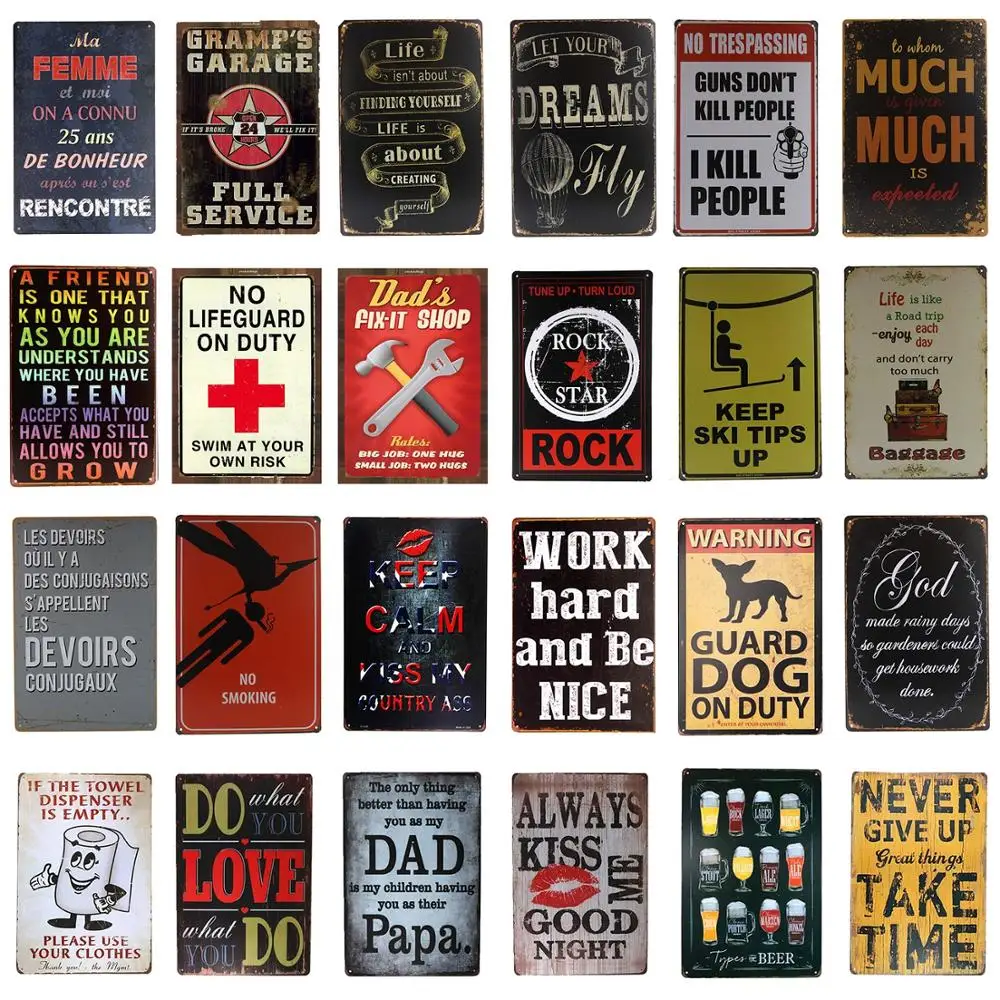 Винтажная металлическая жестяная вывеска забавные цитаты железный плакат налет