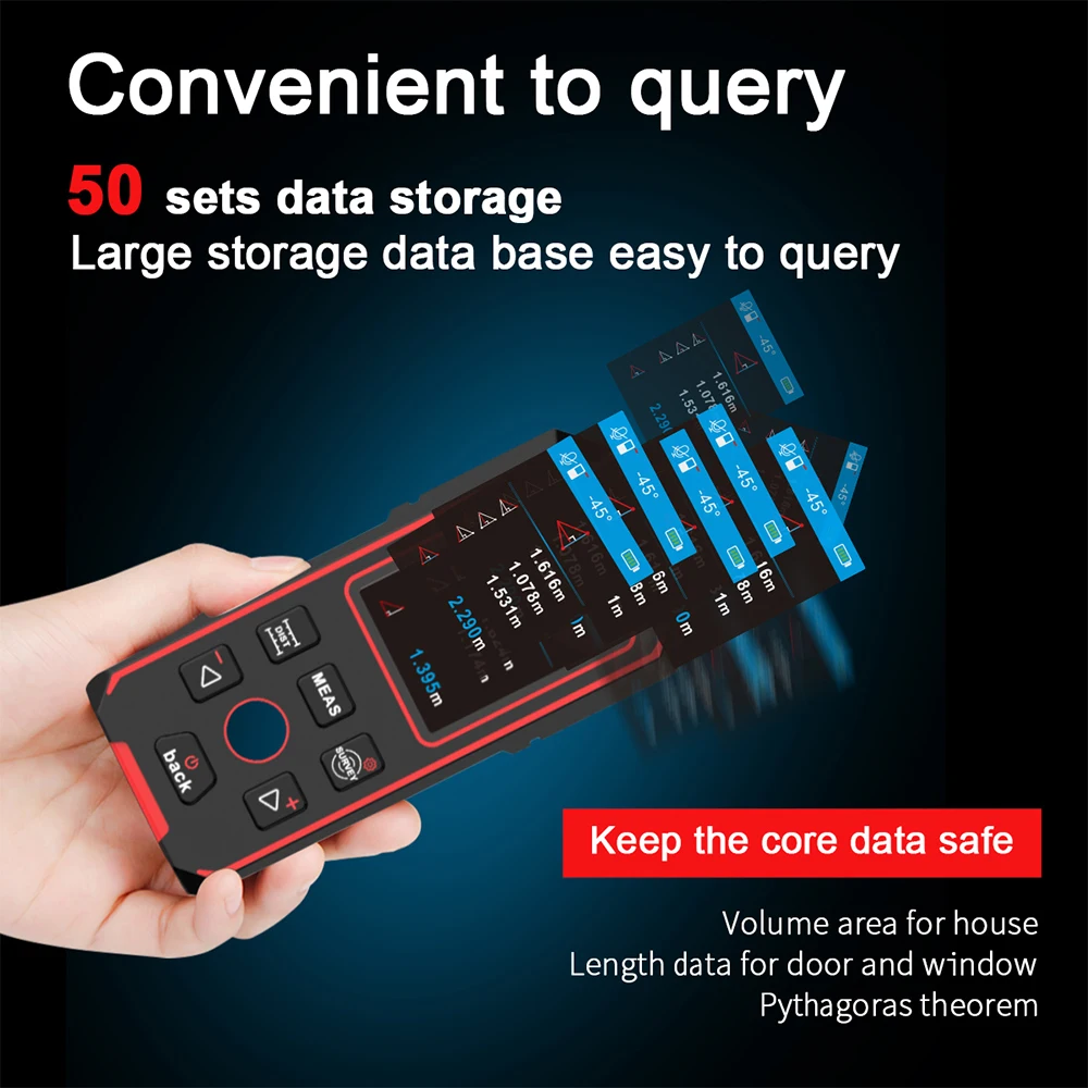 Новый интеллектуальный лазерный дальномер Электронная рулетка цифровая линейка