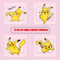 pikachu cute cartoon wall stickers home switch stickers self adhesive waterproof oil proof removable decorative wall stickers