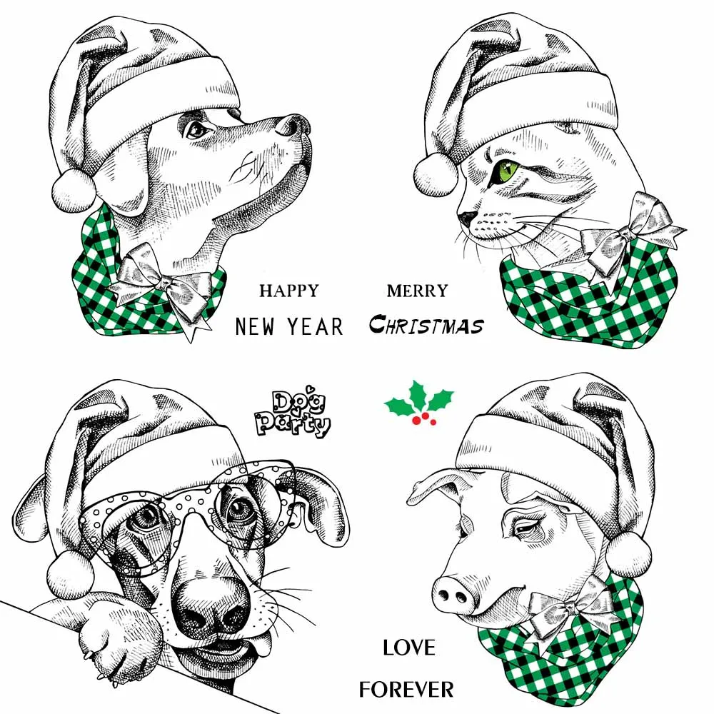 

I love Christmas Transparent Silicone Stamps/Seal for DIY Scrapbooking/Photo Album Decorative Card Making Clear Stamps Supplies