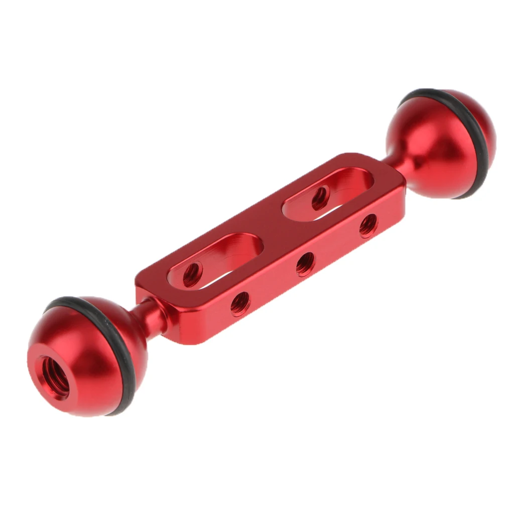 5 "Red Dual Ball Joint Arm for Diving Underwater Photography Camera